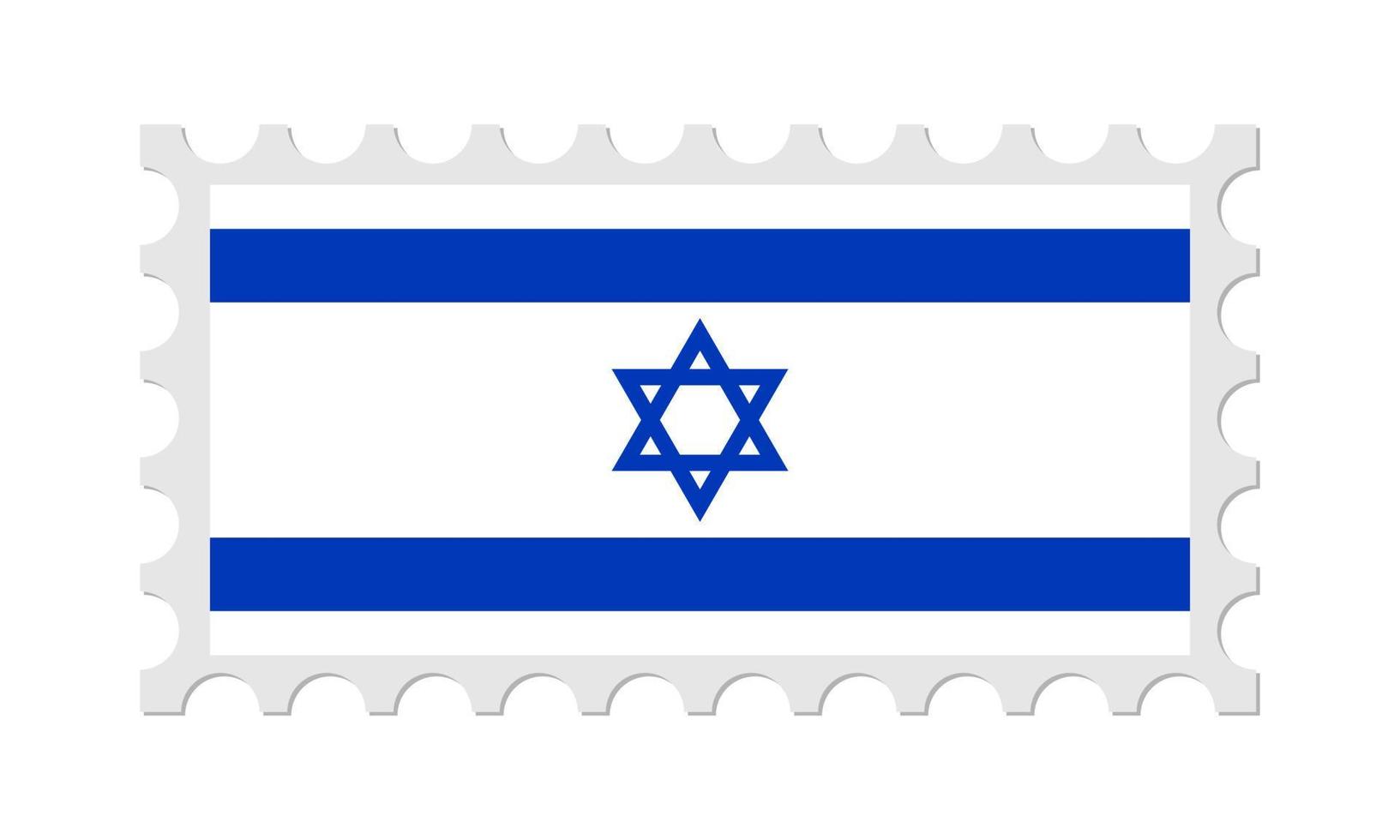 israel frimärke med skugga. vektor illustration.