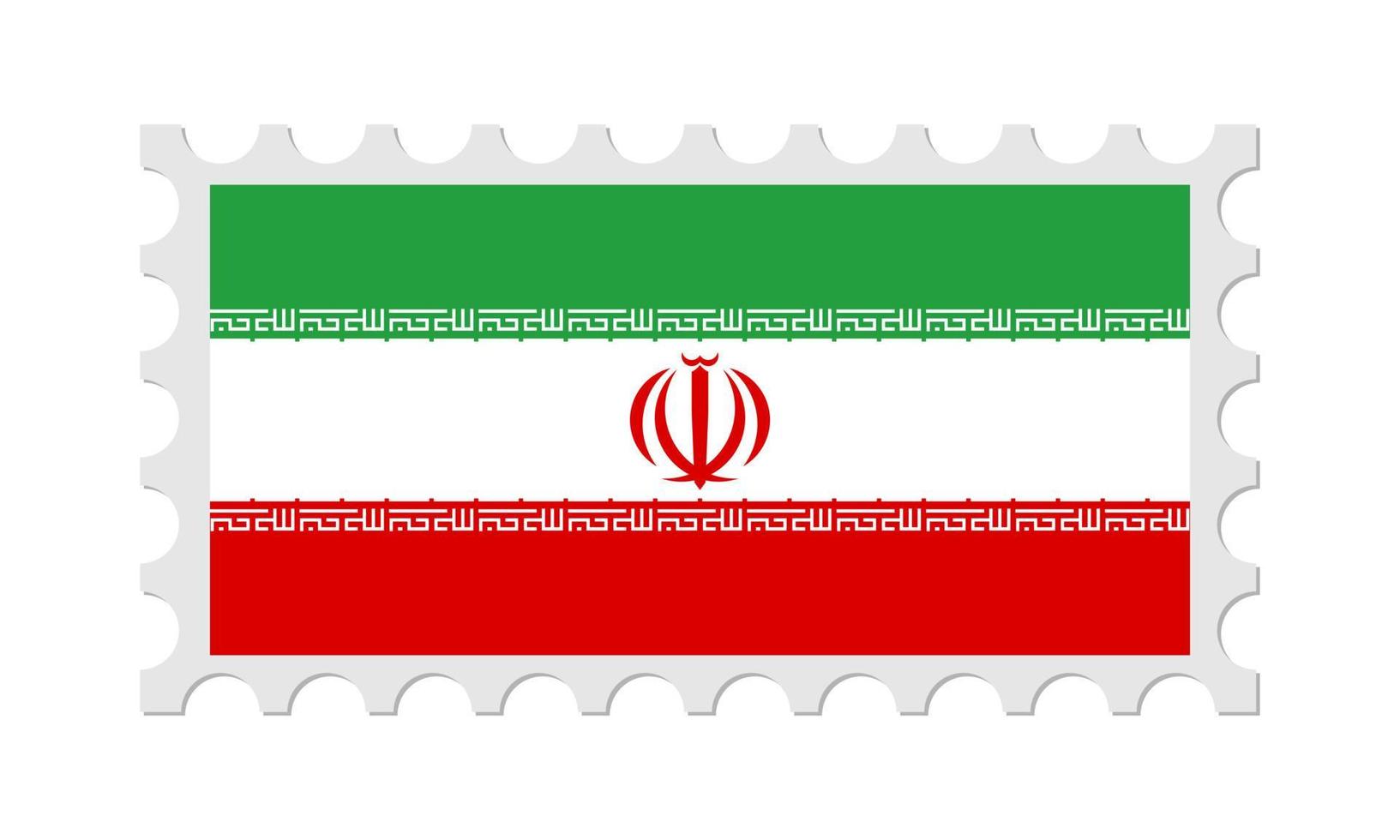 Iran frimärke med skugga. vektor illustration.