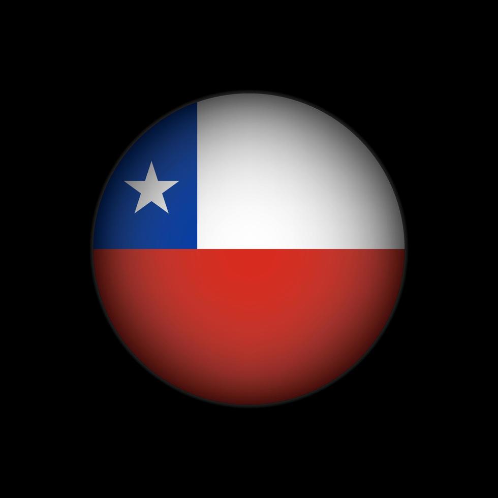 Land Chile. chilenische Flagge. Vektor-Illustration. vektor