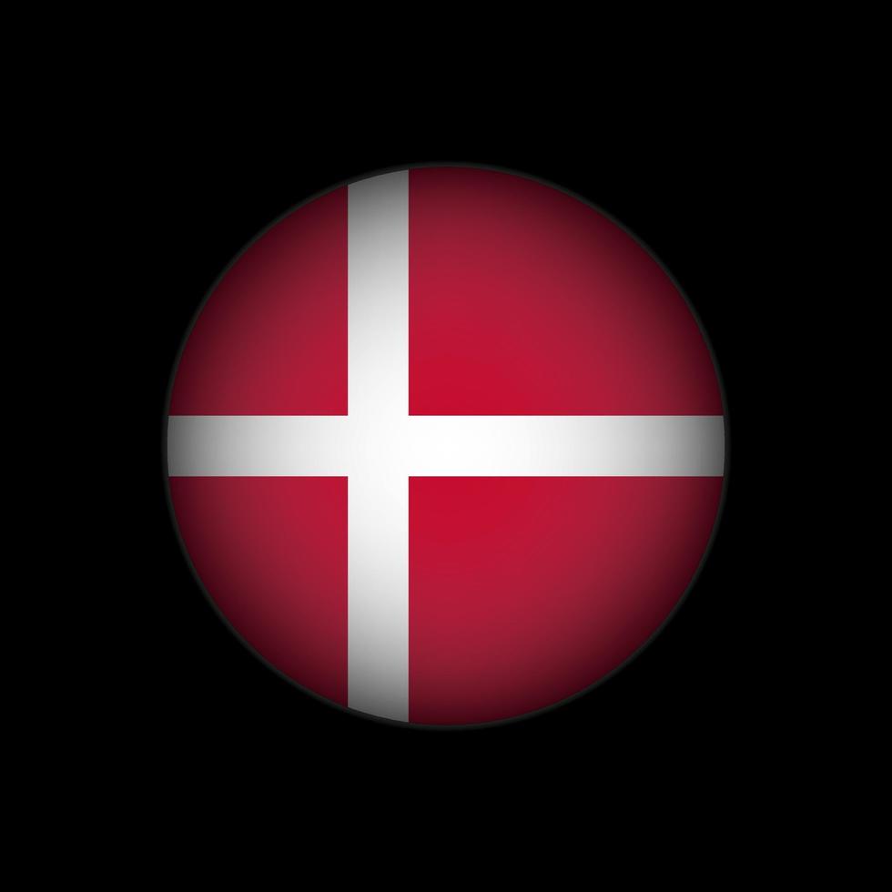 Land Dänemark. dänische Flagge. Vektor-Illustration. vektor