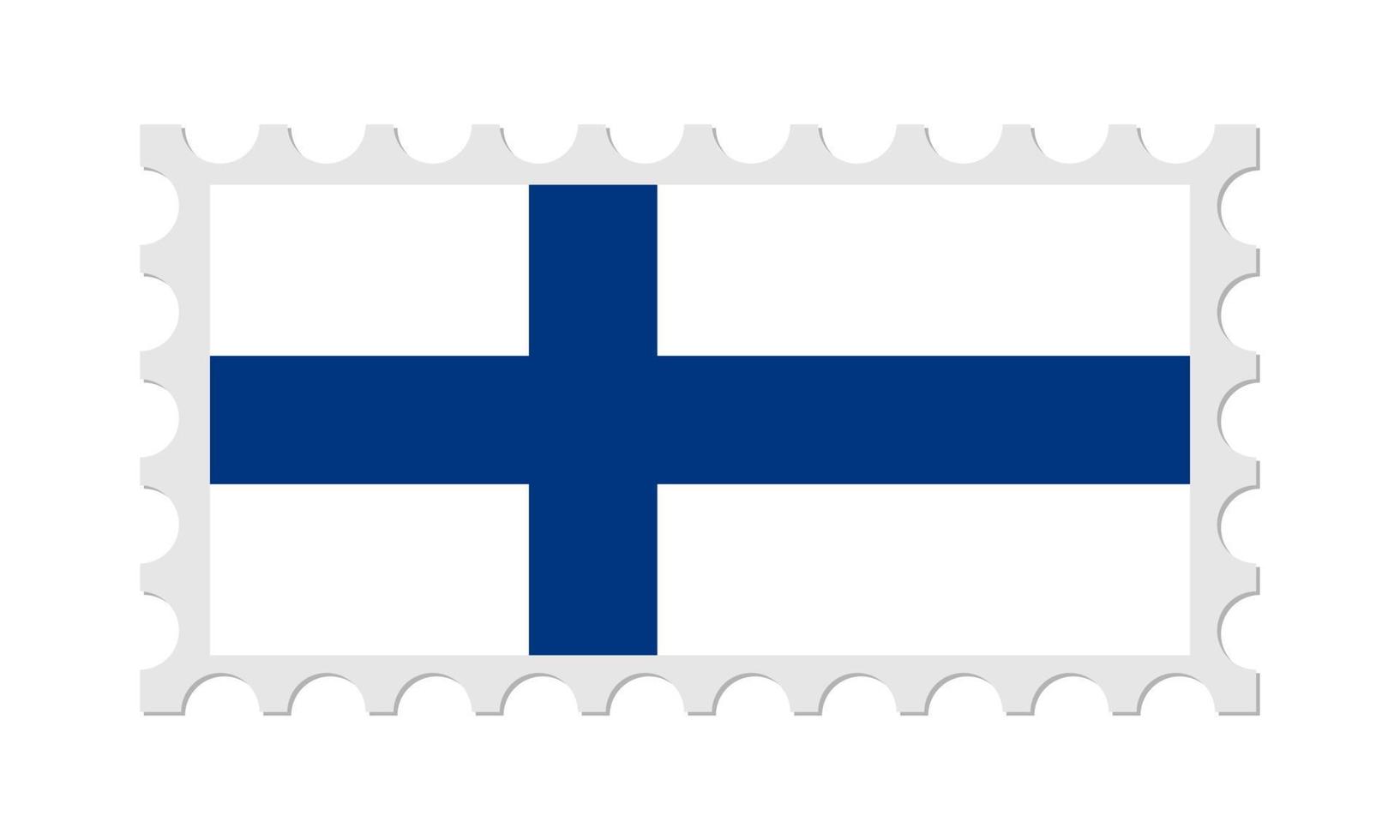 finland frimärke med skugga. vektor illustration.