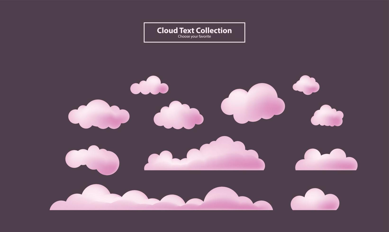 cartoon wolken sammlung set hintergrund flache steigung vektor illustration tapetenelement zeichen