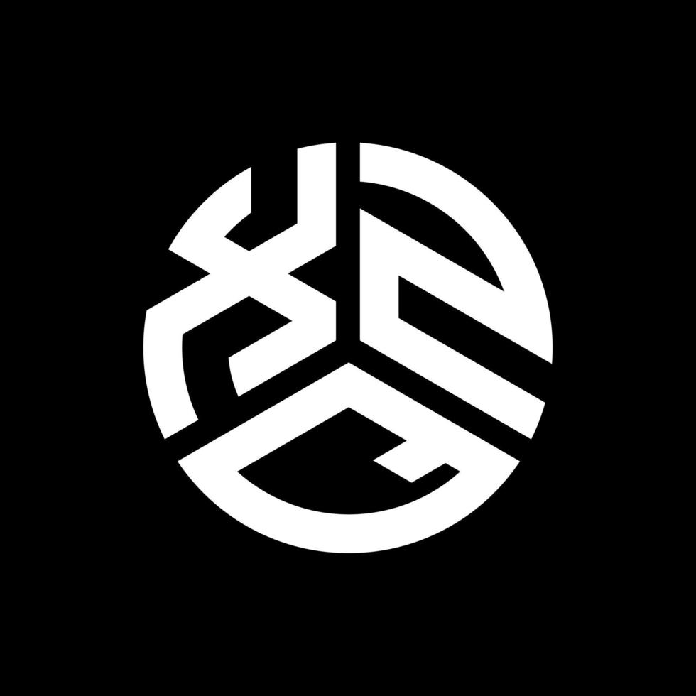 xzq-Buchstaben-Logo-Design auf schwarzem Hintergrund. xzq kreative Initialen schreiben Logo-Konzept. xzq Briefgestaltung. vektor