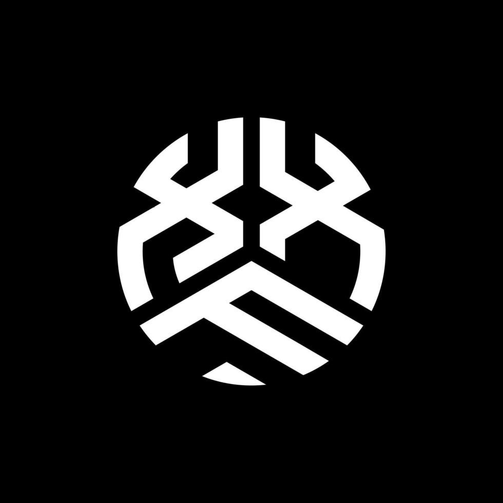 xxf-Buchstaben-Logo-Design auf schwarzem Hintergrund. xxf kreative Initialen schreiben Logo-Konzept. xxf Briefgestaltung. vektor