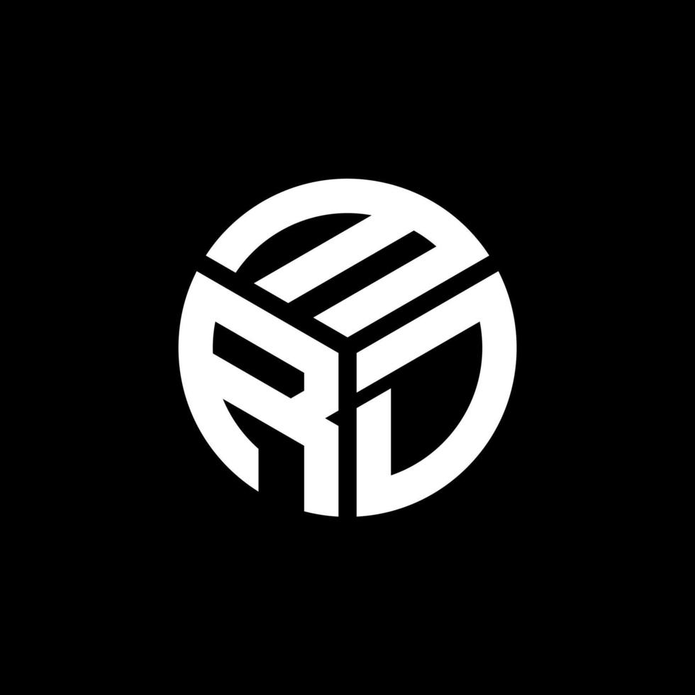 MRD-Brief-Logo-Design auf schwarzem Hintergrund. mrd kreatives Initialen-Brief-Logo-Konzept. mrd Briefgestaltung. vektor