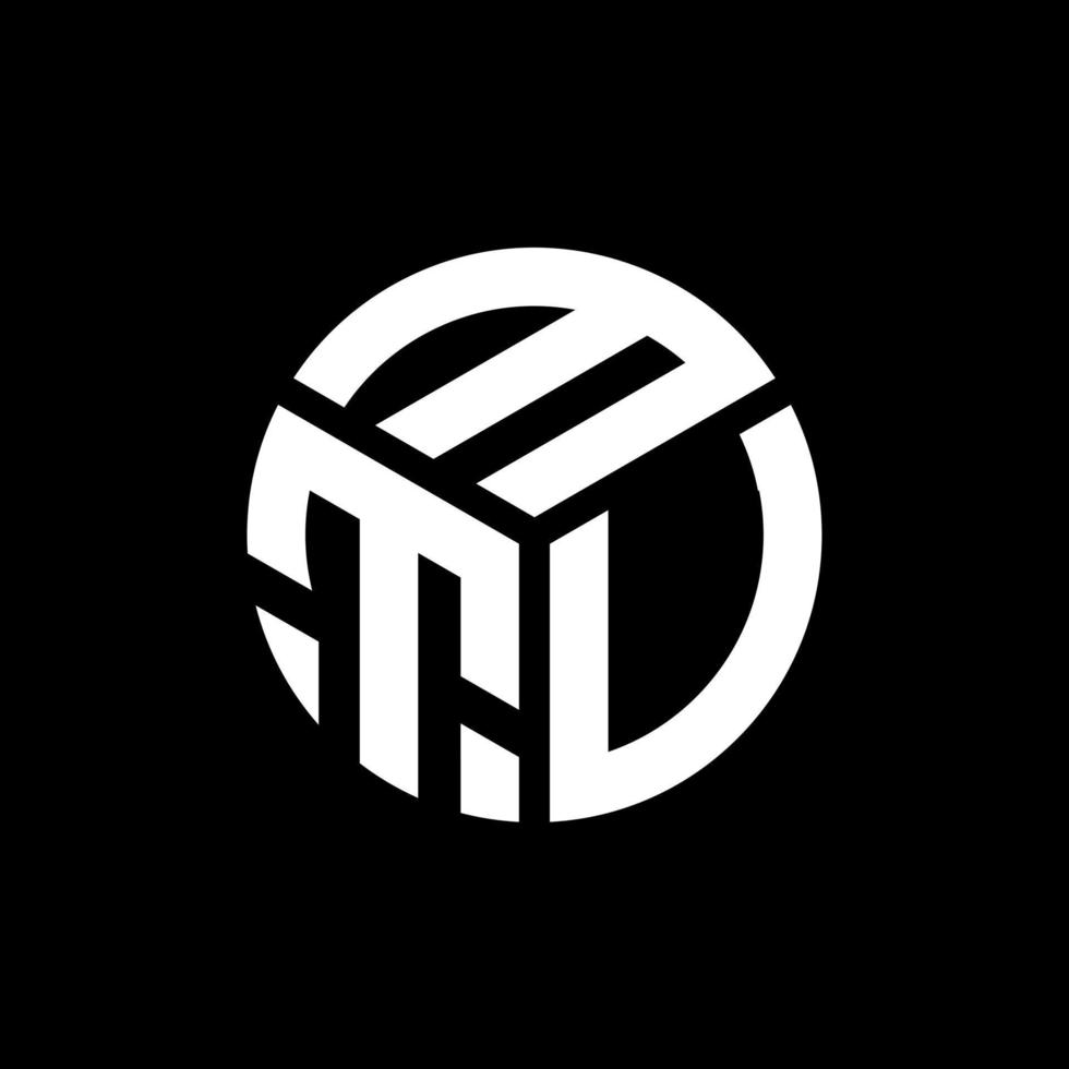 mtv brev logotyp design på svart bakgrund. mtv kreativa initialer brev logotyp koncept. mtv-bokstavsdesign. vektor