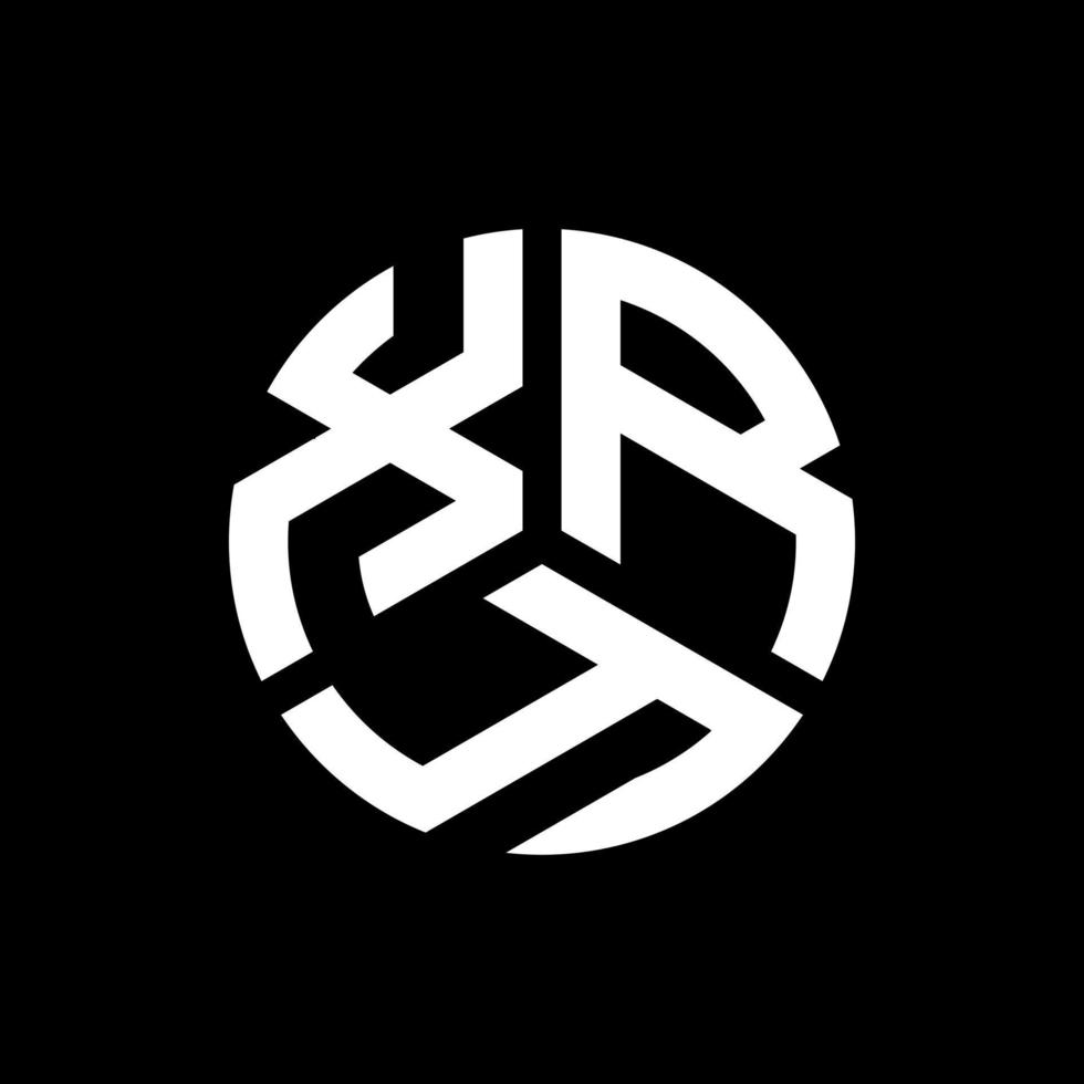 xry brev logotyp design på svart bakgrund. xry kreativa initialer brev logotyp koncept. xry bokstavsdesign. vektor