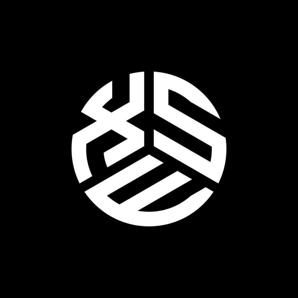 XSE-Brief-Logo-Design auf schwarzem Hintergrund. xse kreatives Initialen-Buchstaben-Logo-Konzept. xse Briefgestaltung. vektor