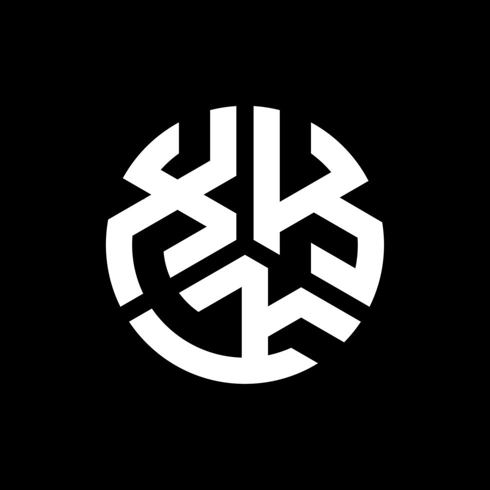 xkk brev logotyp design på svart bakgrund. xkk kreativa initialer bokstavslogotyp koncept. xkk bokstavsdesign. vektor