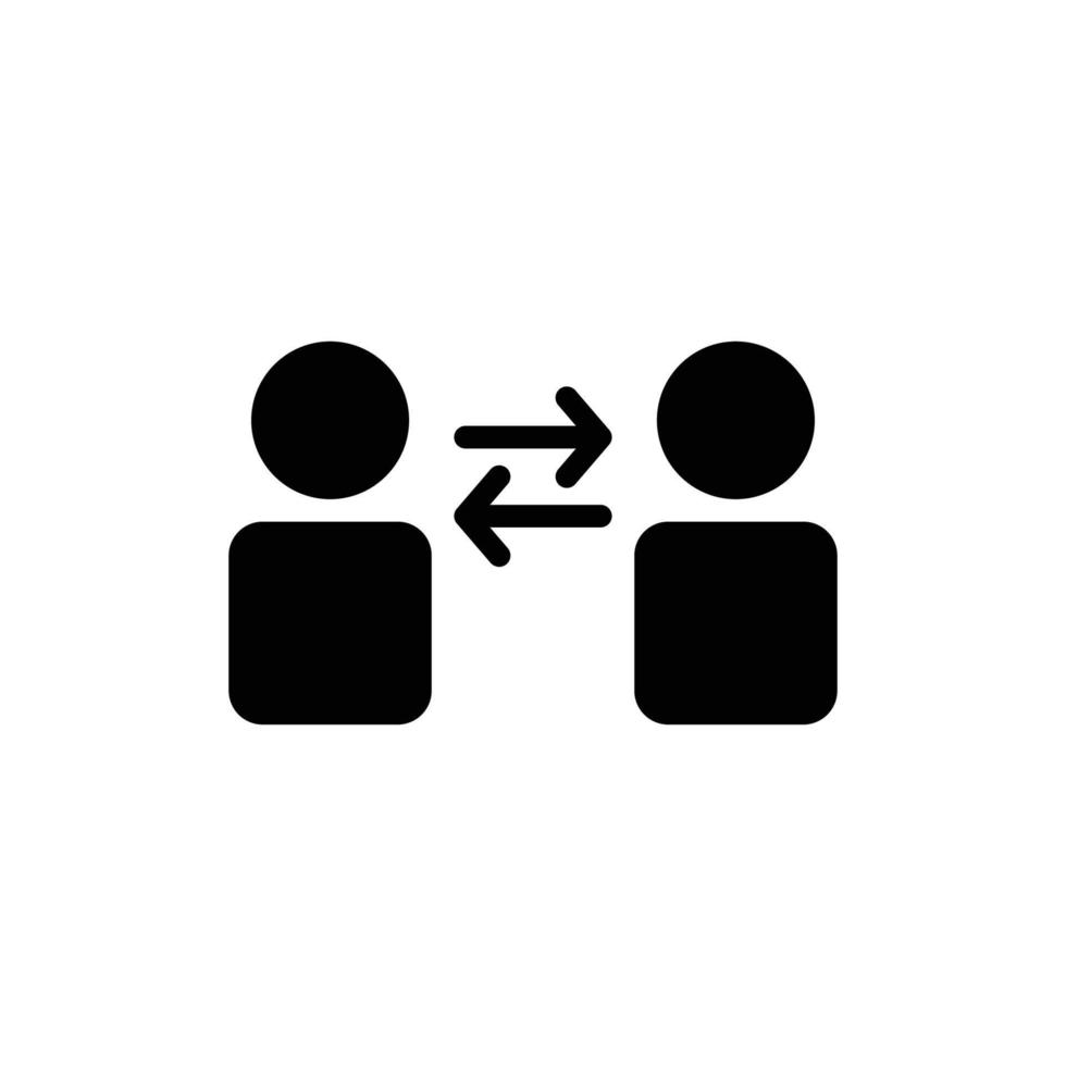 detta är ikonen för två personer som kommunicerar vektor