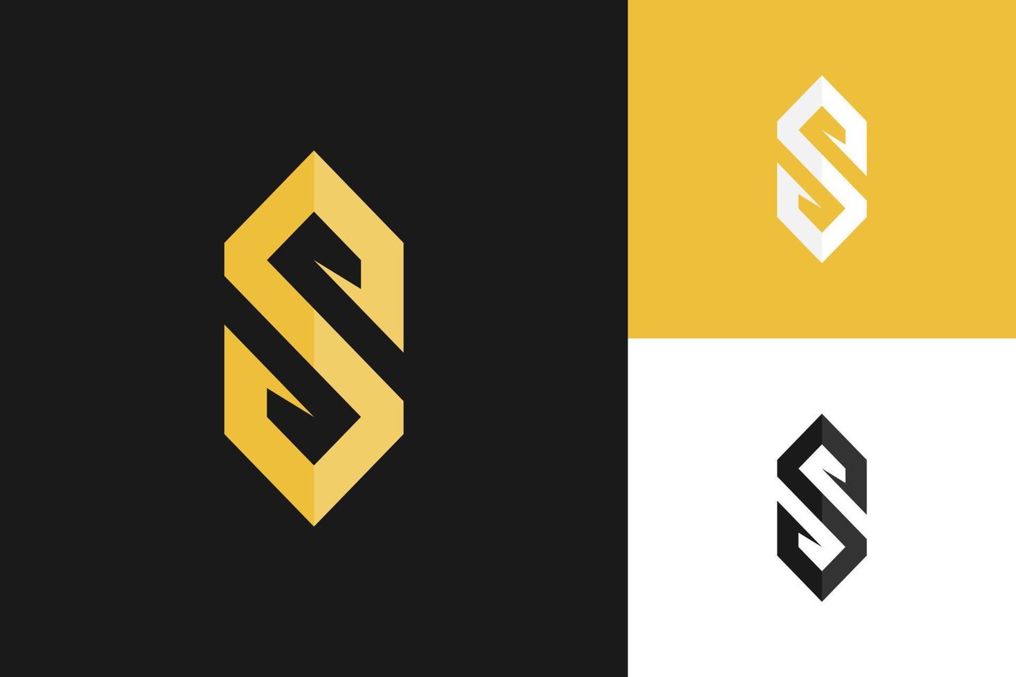 enkel minimalistisk bokstavs monogram logotypdesign vektor