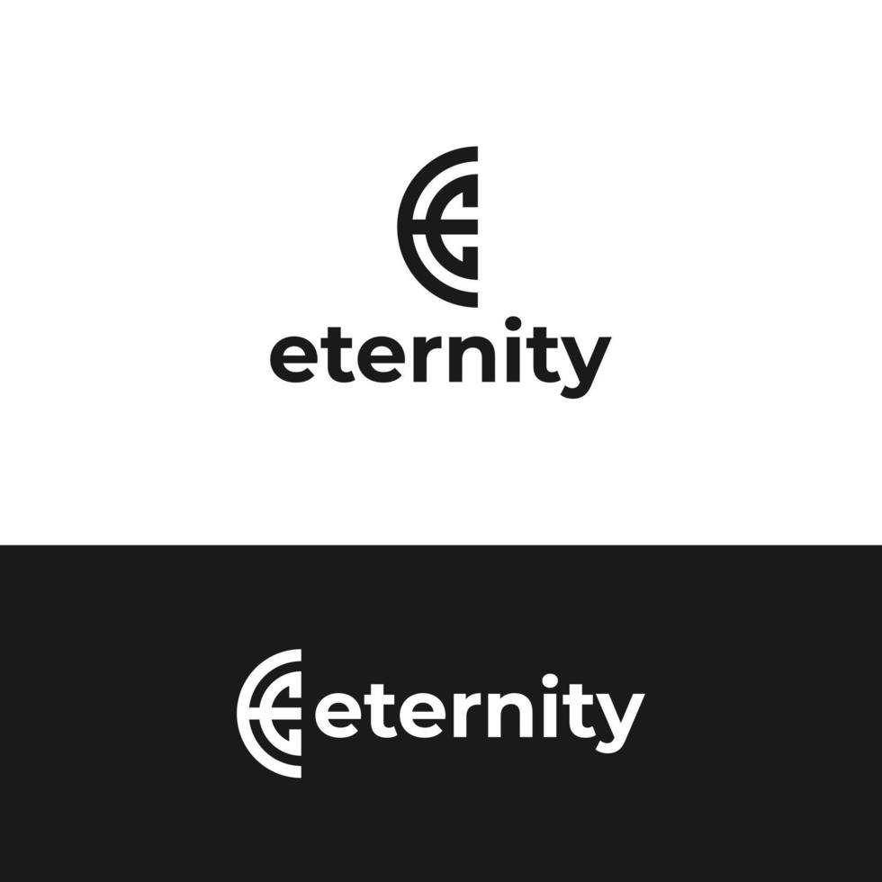 enkel minimal modern initial e monogram logotypdesign vektor