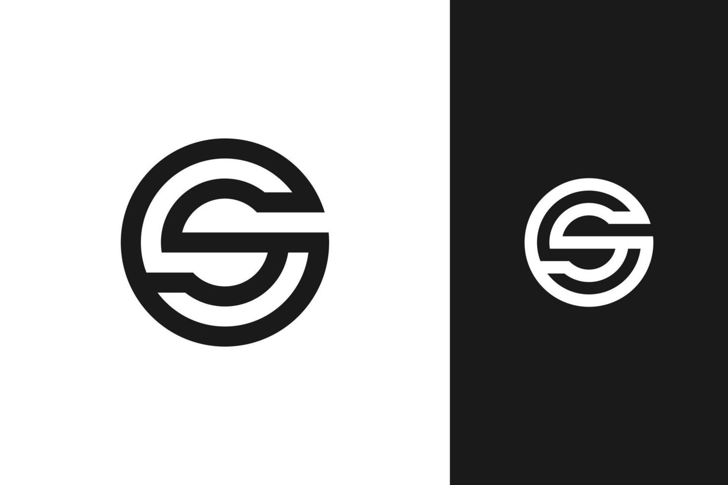 enkel minimal modern initial s monogram logotypdesign vektor