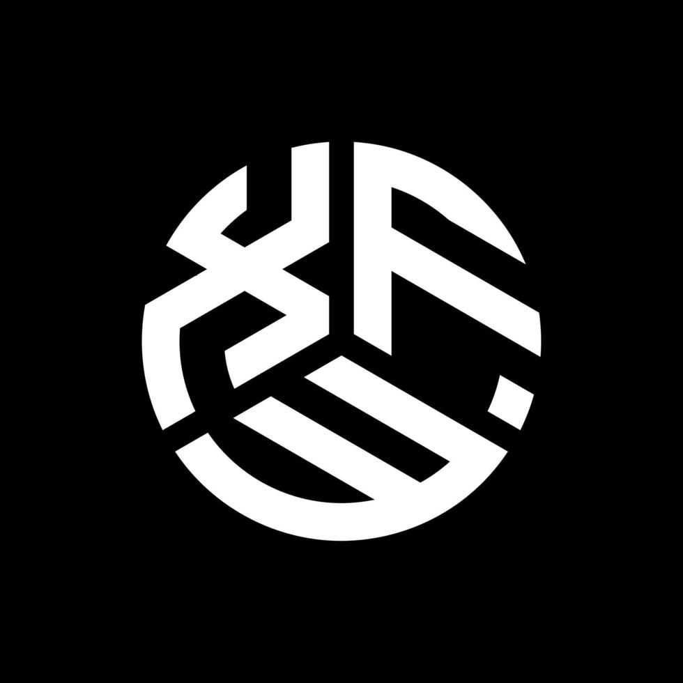xfw brev logotyp design på svart bakgrund. xfw kreativa initialer bokstavslogotyp koncept. xfw bokstavsdesign. vektor