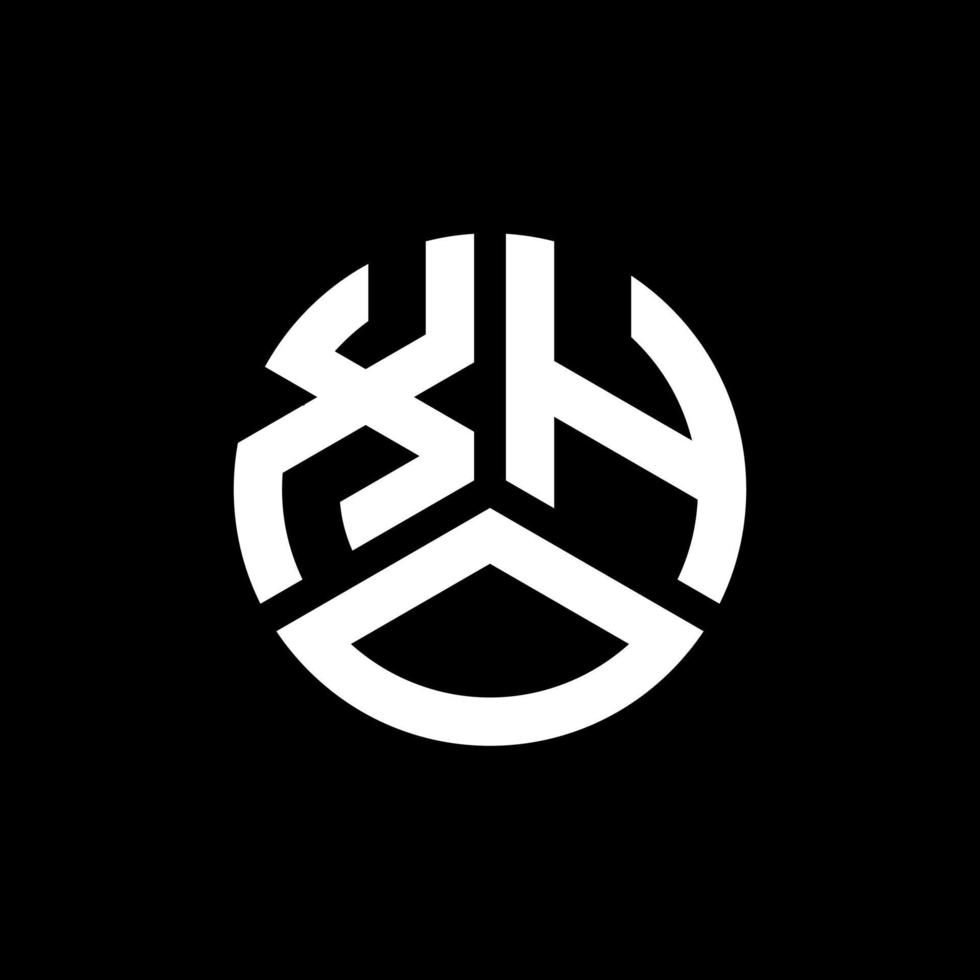 xho brev logotyp design på svart bakgrund. xho kreativa initialer brev logotyp koncept. xho bokstavsdesign. vektor