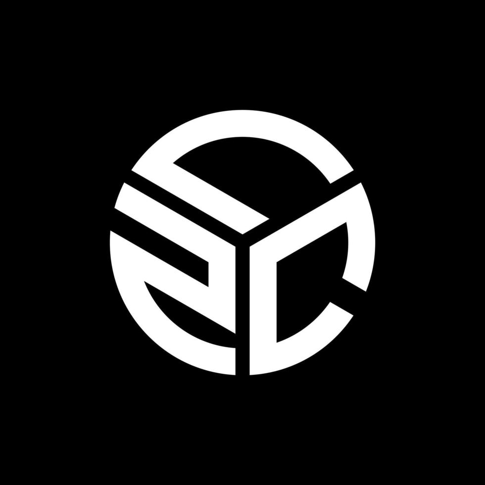 lzc-Buchstaben-Logo-Design auf schwarzem Hintergrund. lzc kreative Initialen schreiben Logo-Konzept. lzc Briefgestaltung. vektor