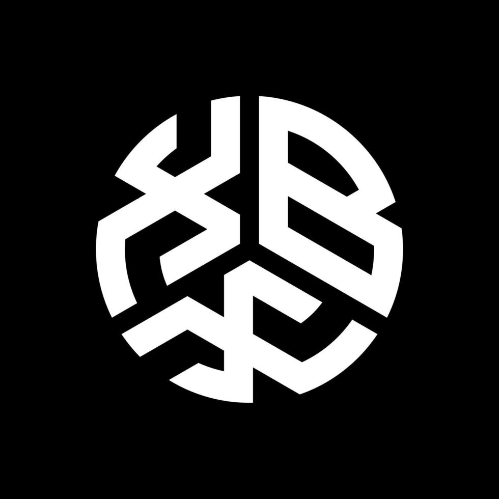 xbx-Buchstaben-Logo-Design auf schwarzem Hintergrund. xbx kreative Initialen schreiben Logo-Konzept. xbx Briefdesign. vektor