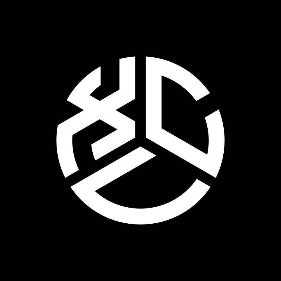 xcv-Brief-Logo-Design auf schwarzem Hintergrund. xcv kreative Initialen schreiben Logo-Konzept. xcv Briefgestaltung. vektor