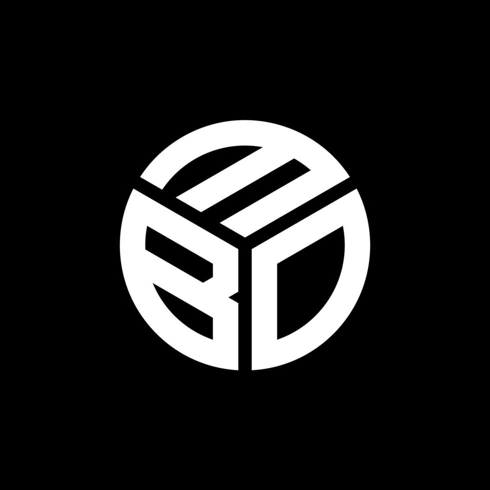 Mbo-Brief-Logo-Design auf schwarzem Hintergrund. mbo kreatives Initialen-Brief-Logo-Konzept. Mbo-Briefgestaltung. vektor