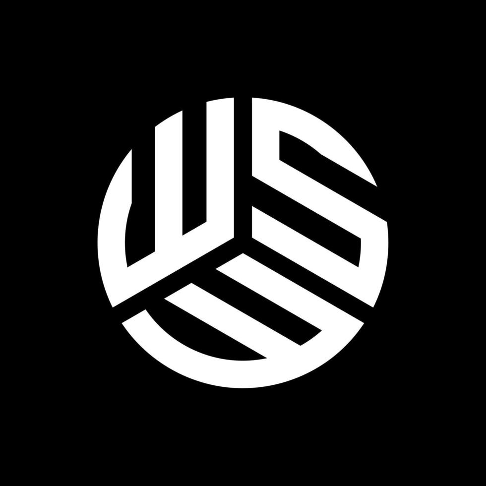 wsw brev logotyp design på svart bakgrund. wsw kreativa initialer brev logotyp koncept. wsw bokstavsdesign. vektor