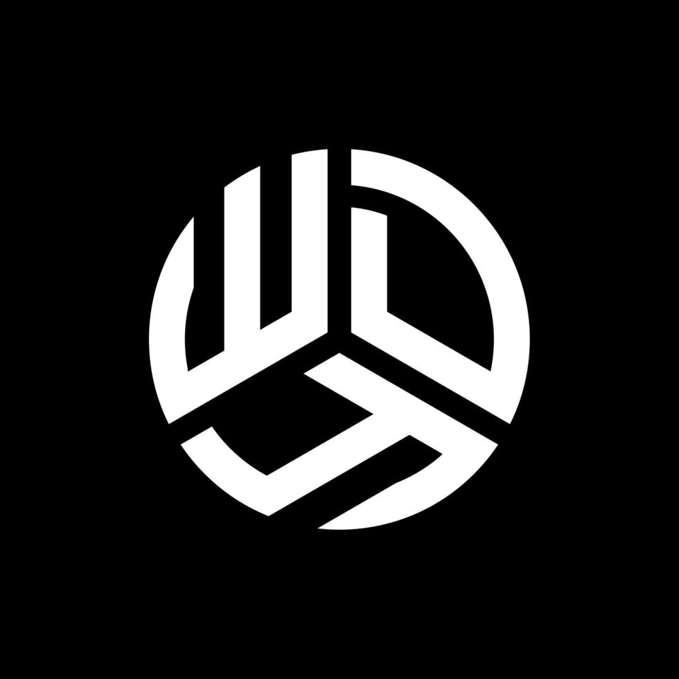 wdw brev logotyp design på svart bakgrund. wdw kreativa initialer brev logotyp koncept. wdw bokstavsdesign. vektor