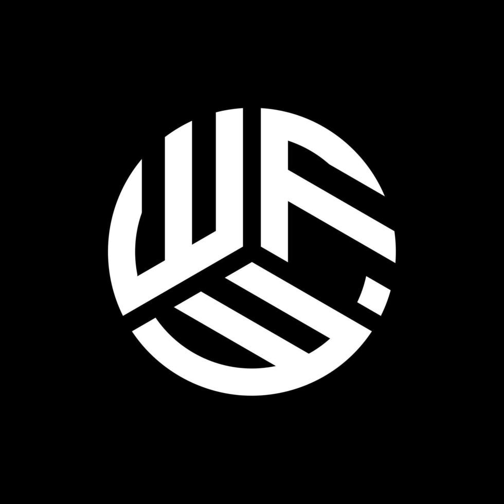 wfw-Buchstaben-Logo-Design auf schwarzem Hintergrund. wfw kreative Initialen schreiben Logo-Konzept. wfw Briefgestaltung. vektor