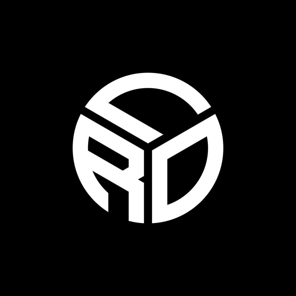 lro-Buchstaben-Logo-Design auf schwarzem Hintergrund. lro kreatives Initialen-Buchstaben-Logo-Konzept. lro Briefgestaltung. vektor