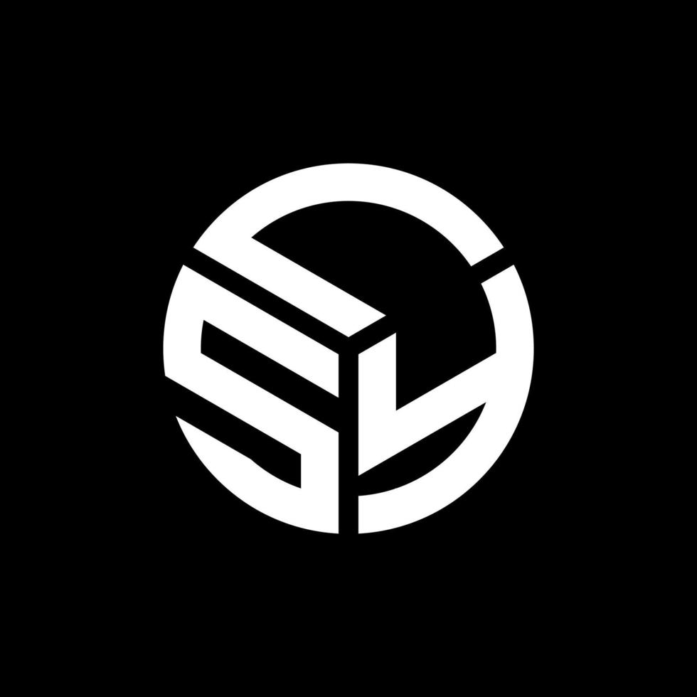 lsy-Buchstaben-Logo-Design auf schwarzem Hintergrund. lsy kreative Initialen schreiben Logo-Konzept. lsy Briefgestaltung. vektor