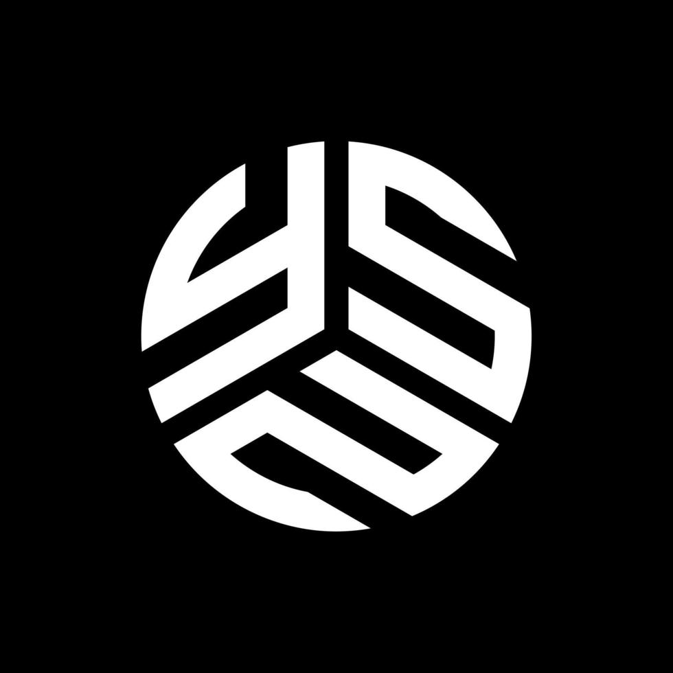 ysn-Buchstaben-Logo-Design auf schwarzem Hintergrund. ysn kreative Initialen schreiben Logo-Konzept. ysn Briefgestaltung. vektor
