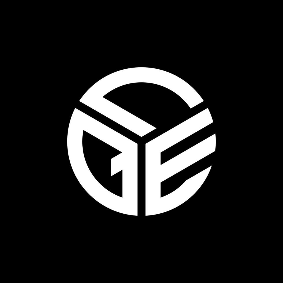 lqe-Buchstaben-Logo-Design auf schwarzem Hintergrund. lqe kreative Initialen schreiben Logo-Konzept. lqe Briefgestaltung. vektor