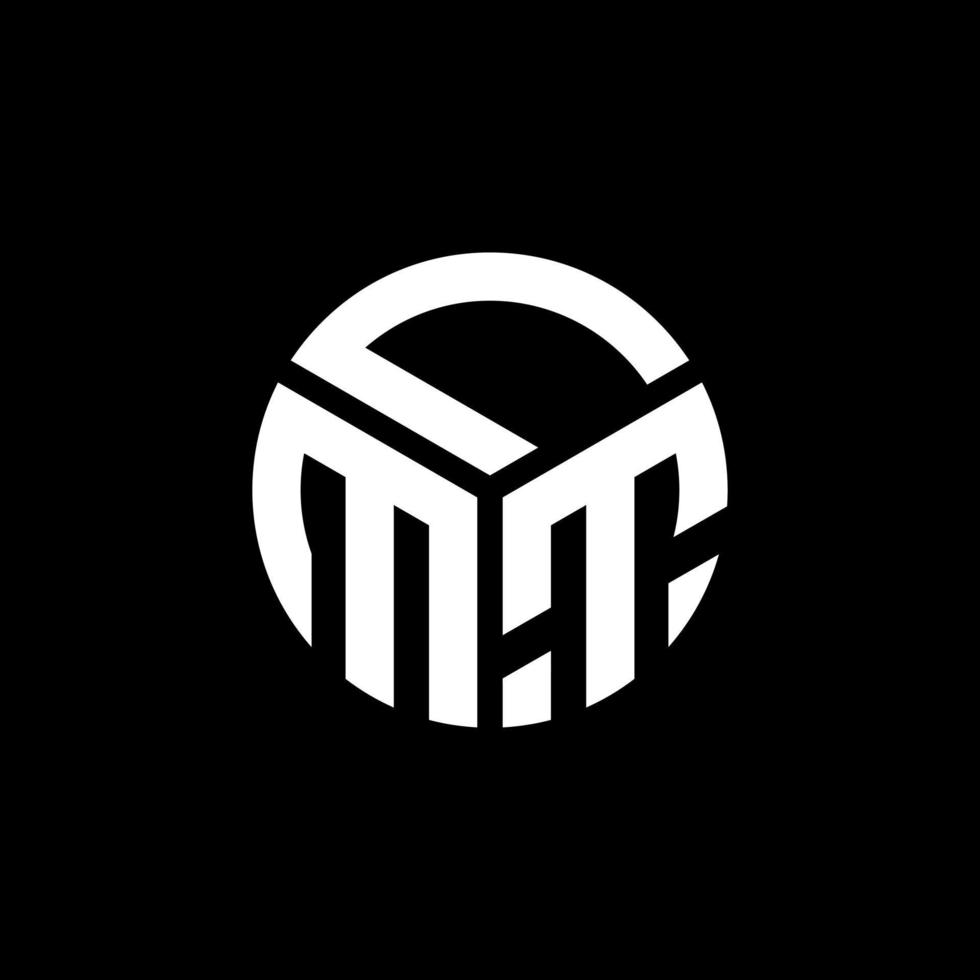 LMT-Brief-Logo-Design auf schwarzem Hintergrund. lmt kreative Initialen schreiben Logo-Konzept. LMT-Briefgestaltung. vektor