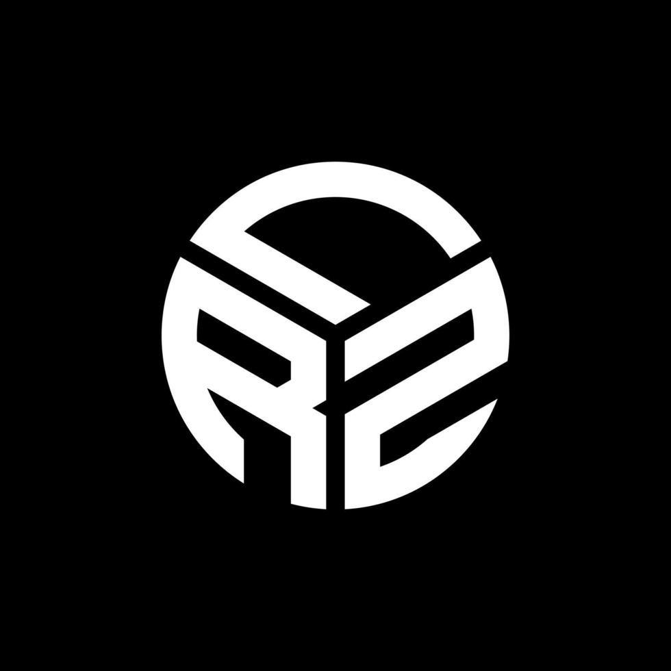 lrz-Buchstaben-Logo-Design auf schwarzem Hintergrund. lrz kreative Initialen schreiben Logo-Konzept. lrz Briefgestaltung. vektor