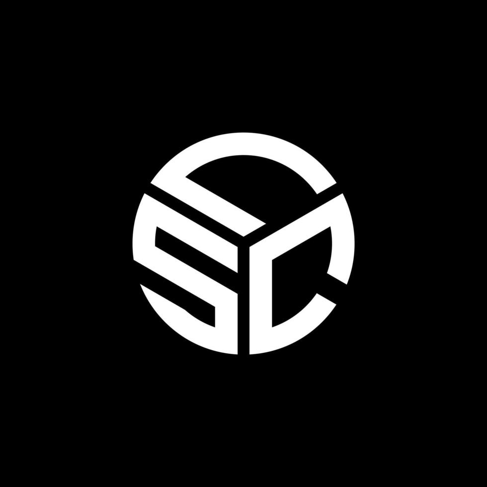 Lsc-Brief-Logo-Design auf schwarzem Hintergrund. lsc kreative Initialen schreiben Logo-Konzept. lsc Briefgestaltung. vektor