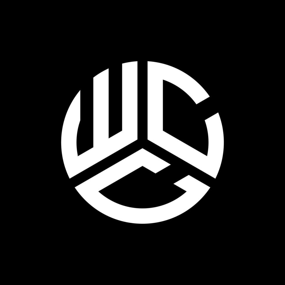 wcc brev logotyp design på svart bakgrund. wcc kreativa initialer brev logotyp koncept. wcc-bokstavsdesign. vektor