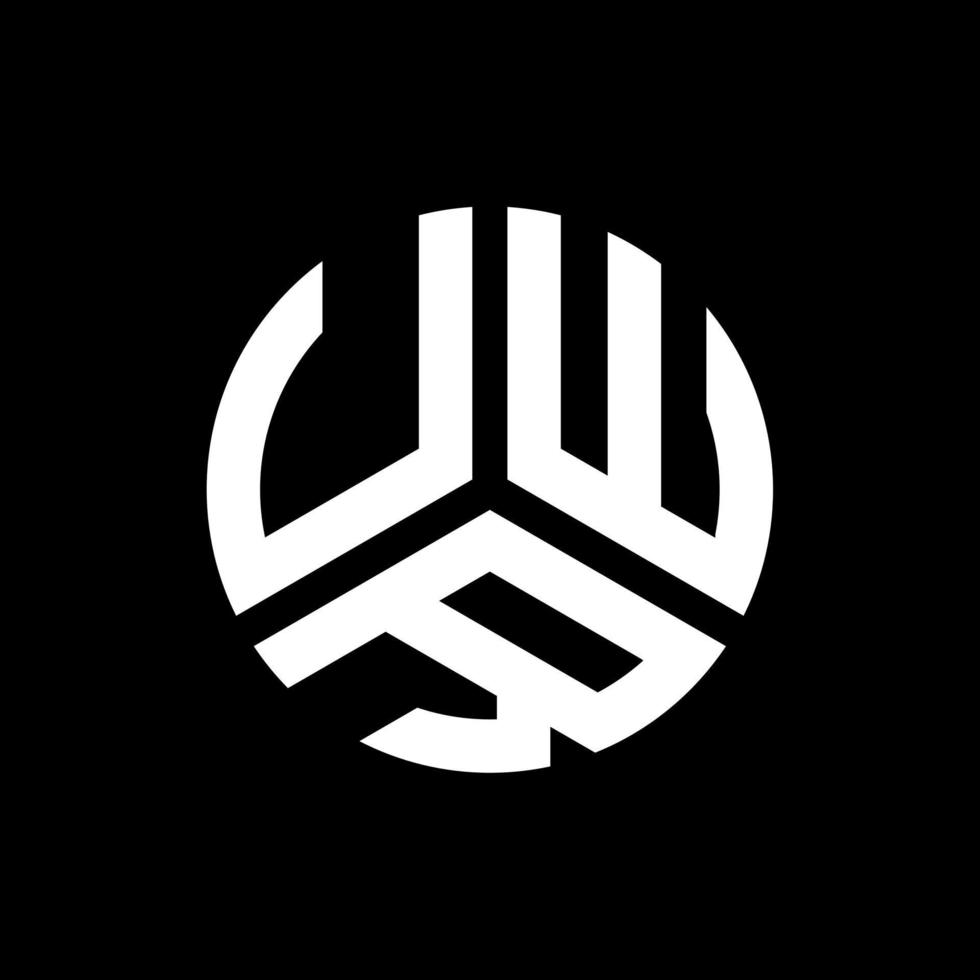 uwr-Buchstaben-Logo-Design auf schwarzem Hintergrund. uwr kreative Initialen schreiben Logo-Konzept. uwr Briefgestaltung. vektor