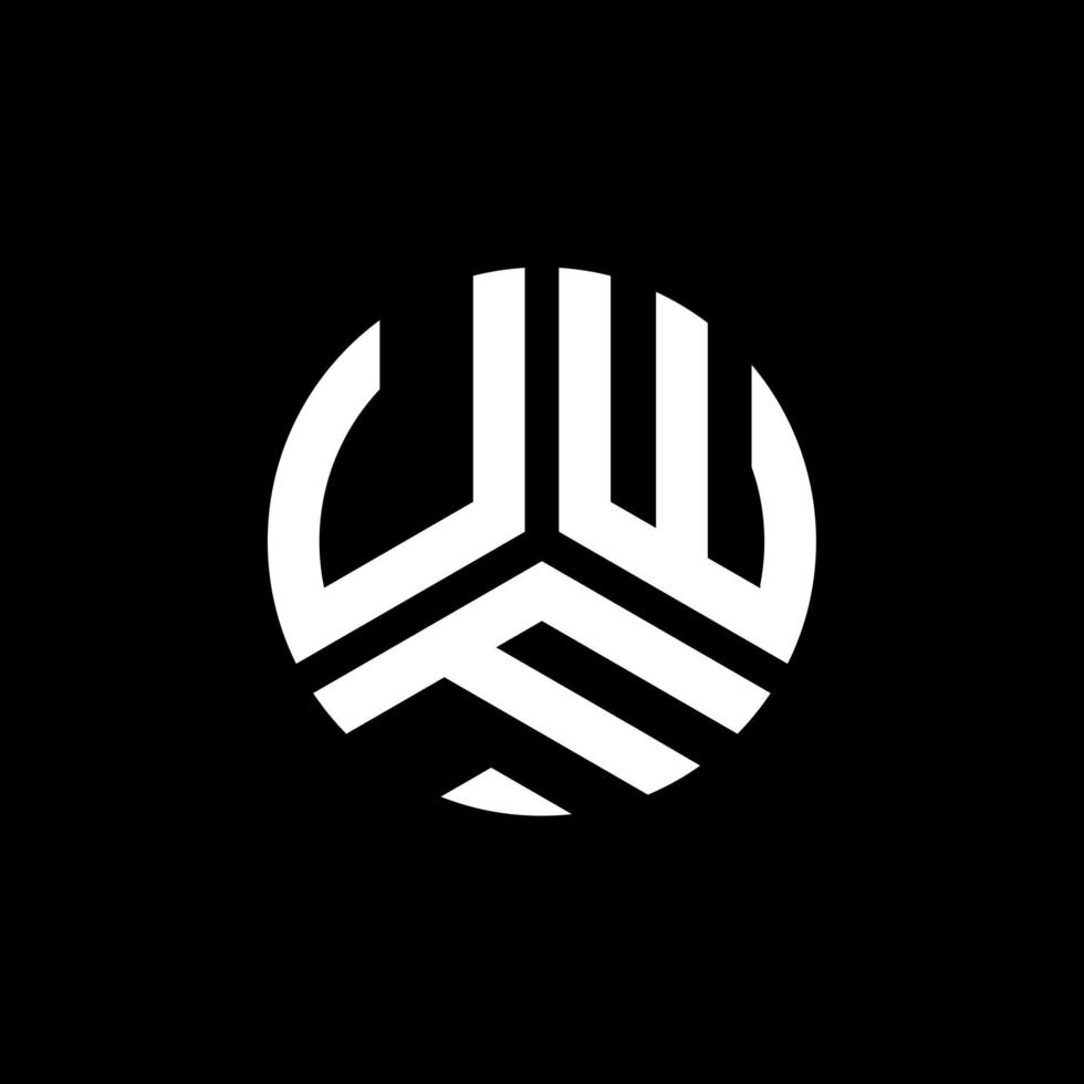uwf-Buchstaben-Logo-Design auf schwarzem Hintergrund. uwf kreative Initialen schreiben Logo-Konzept. UWF-Briefgestaltung. vektor