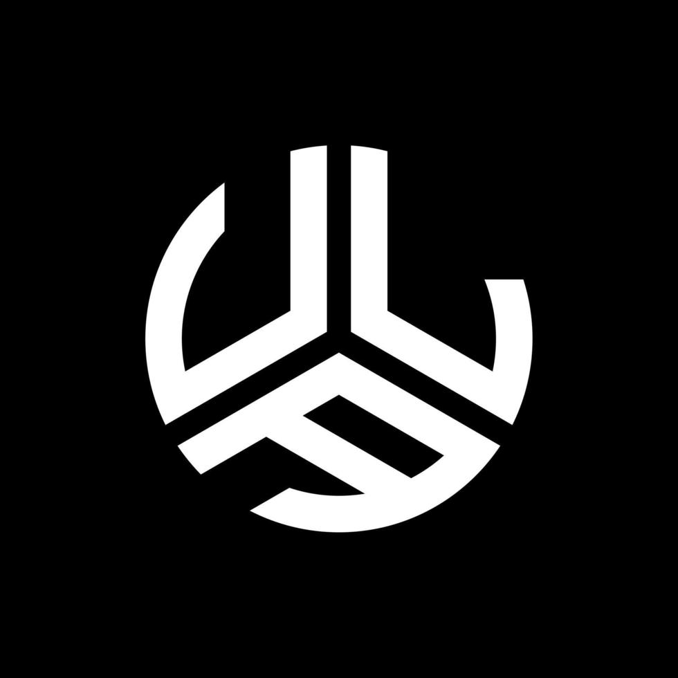 ula brev logotyp design på svart bakgrund. ula kreativa initialer brev logotyp koncept. ula bokstavsdesign. vektor
