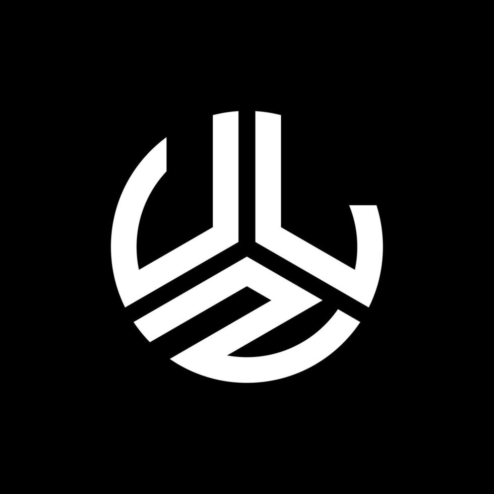 ulz brev logotyp design på svart bakgrund. ulz kreativa initialer brev logotyp koncept. ulz bokstavsdesign. vektor
