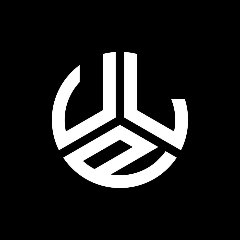 ulp-Buchstaben-Logo-Design auf schwarzem Hintergrund. ulp kreative Initialen schreiben Logo-Konzept. ulp-Briefgestaltung. vektor