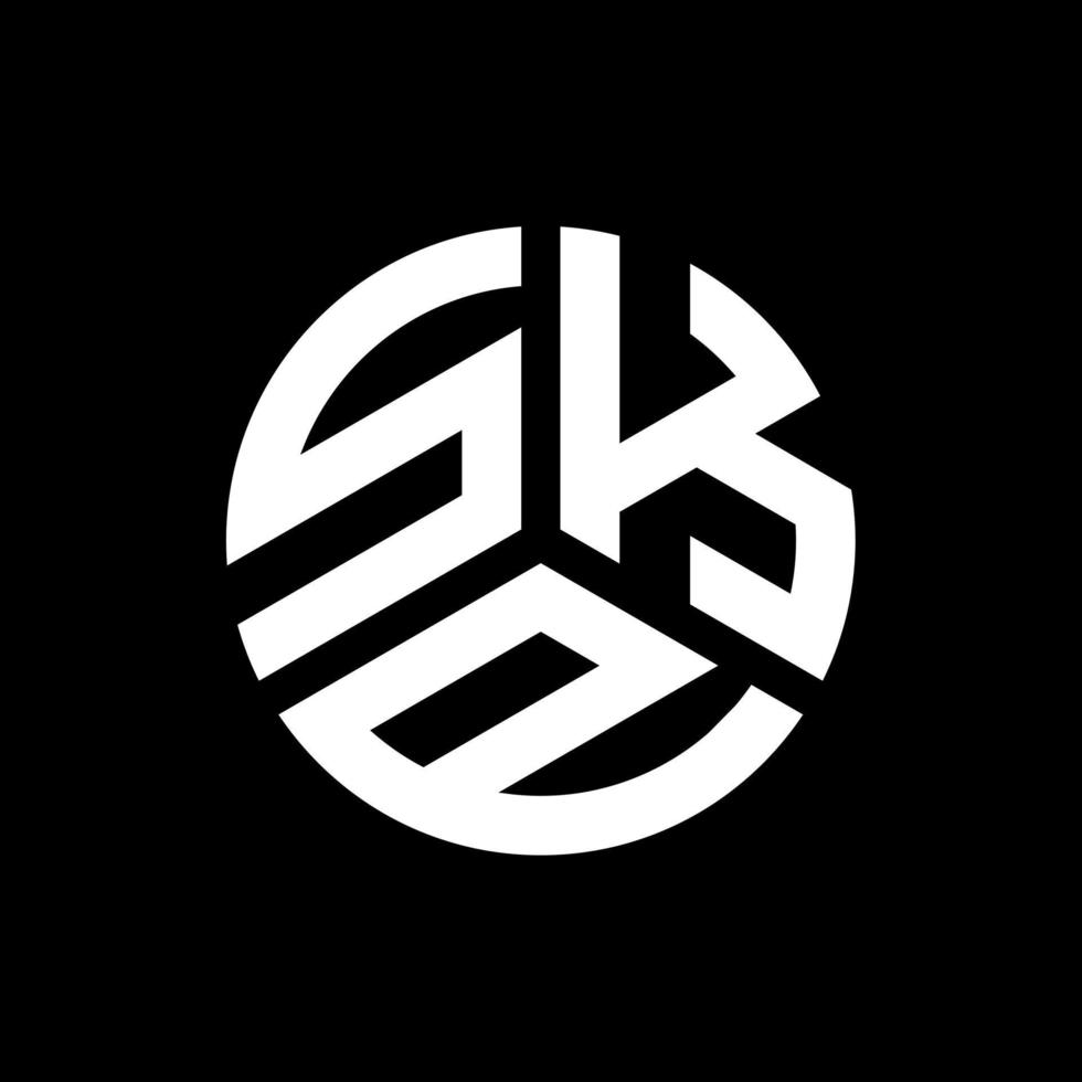 skp brev logotyp design på svart bakgrund. skp kreativa initialer bokstavslogotyp koncept. skp brev design. vektor