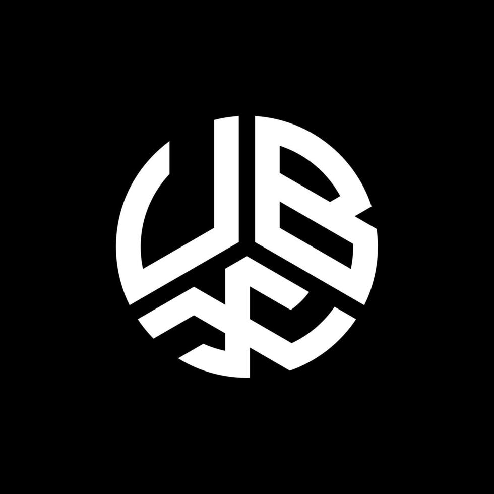 ubx brev logotyp design på svart bakgrund. ubx kreativa initialer brev logotyp koncept. ubx bokstavsdesign. vektor