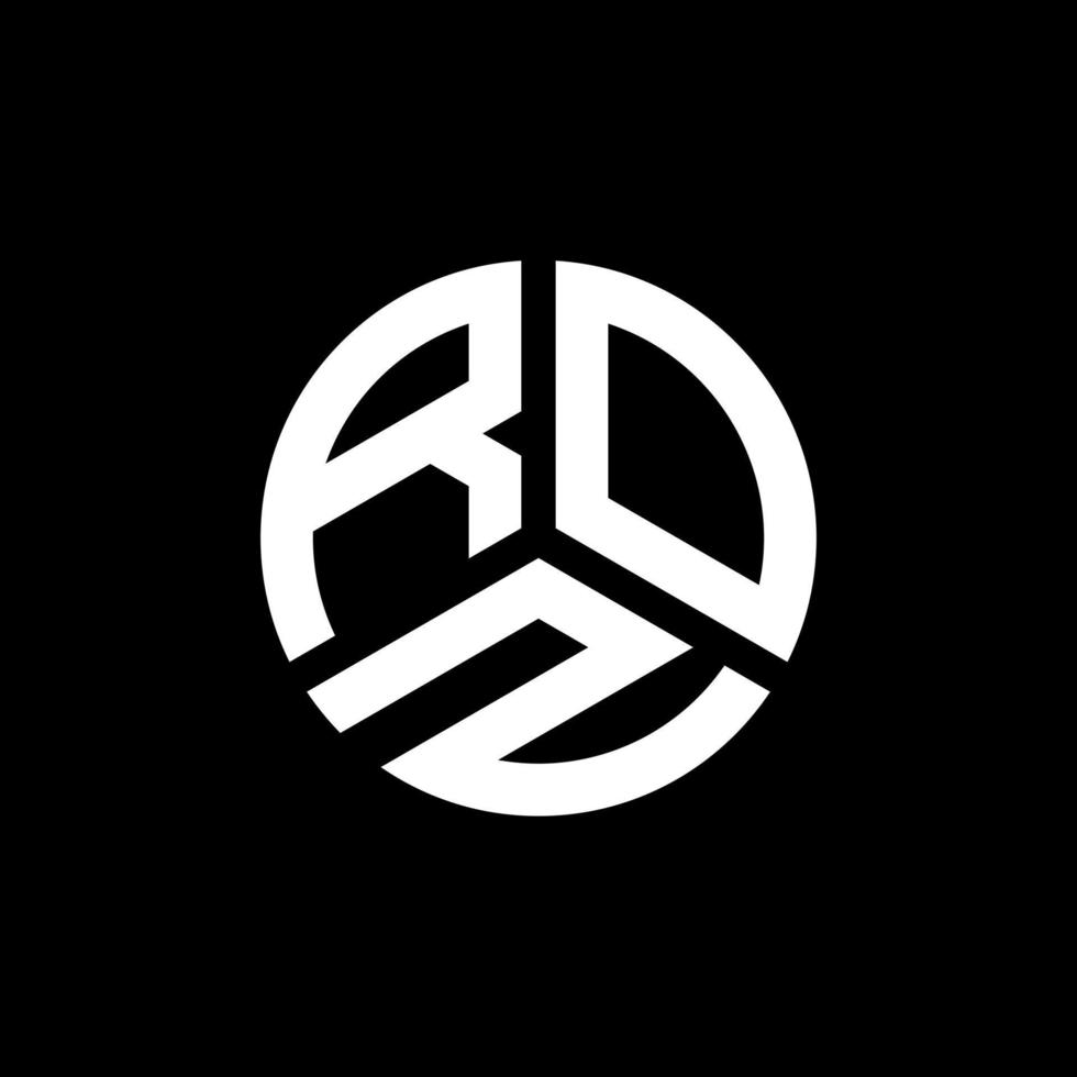 Roz-Brief-Logo-Design auf schwarzem Hintergrund. roz kreative Initialen schreiben Logo-Konzept. Roz-Brief-Design. vektor