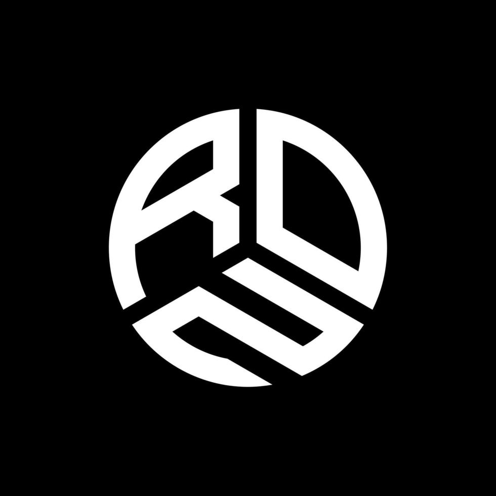 Ron-Brief-Logo-Design auf schwarzem Hintergrund. ron kreative initialen brief logo konzept. Ron Briefgestaltung. vektor