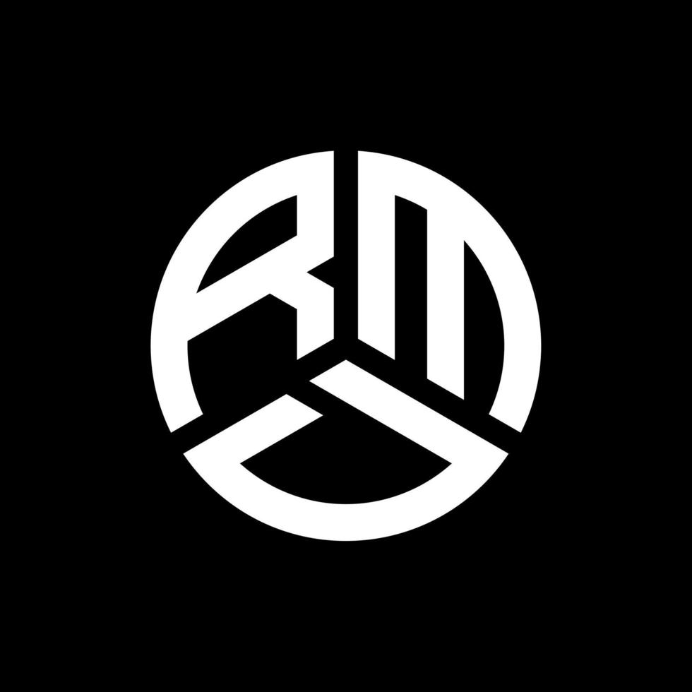 rmd-Brief-Logo-Design auf schwarzem Hintergrund. rmd kreative Initialen schreiben Logo-Konzept. rmd Briefgestaltung. vektor