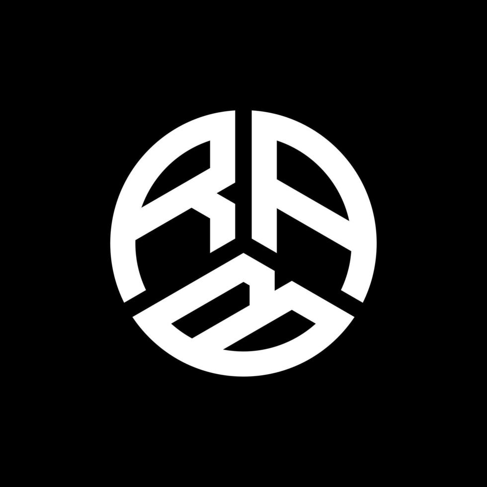 rab-Buchstaben-Logo-Design auf schwarzem Hintergrund. rab kreative Initialen schreiben Logo-Konzept. Rab-Buchstaben-Design. vektor