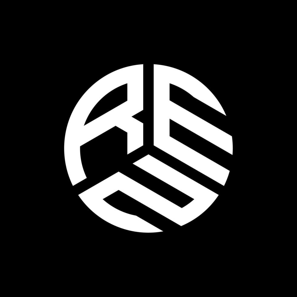 Ren-Brief-Logo-Design auf schwarzem Hintergrund. Ren kreatives Initialen-Buchstaben-Logo-Konzept. ren Briefgestaltung. vektor