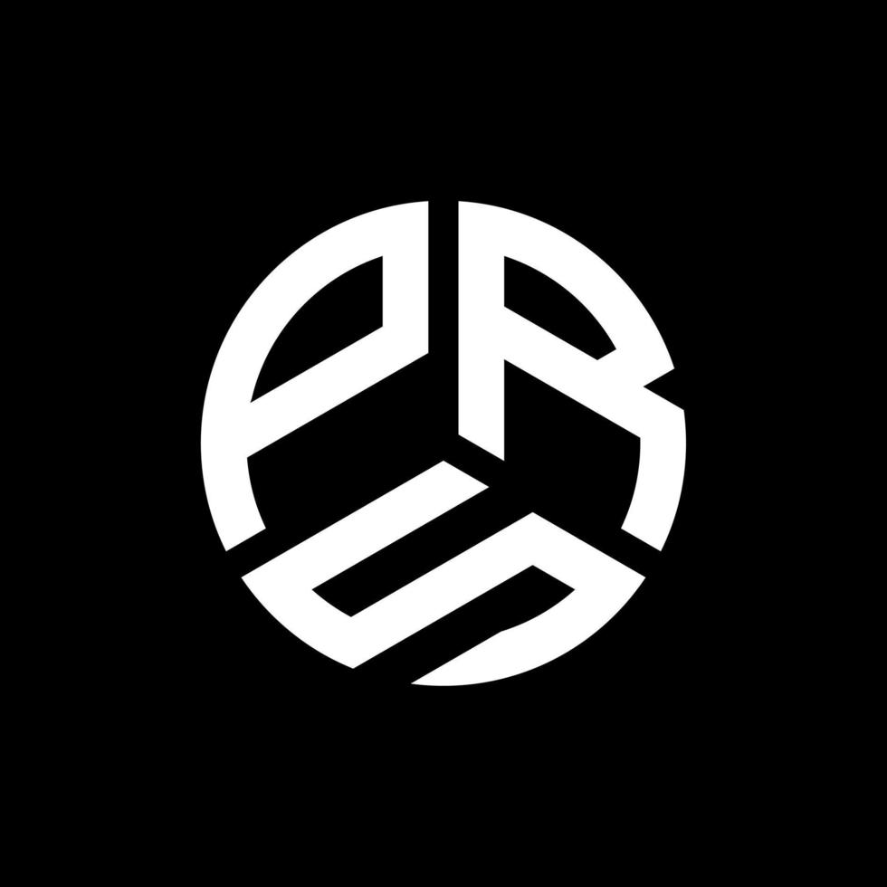 prs-Brief-Logo-Design auf schwarzem Hintergrund. prs kreative Initialen schreiben Logo-Konzept. prs Briefgestaltung. vektor