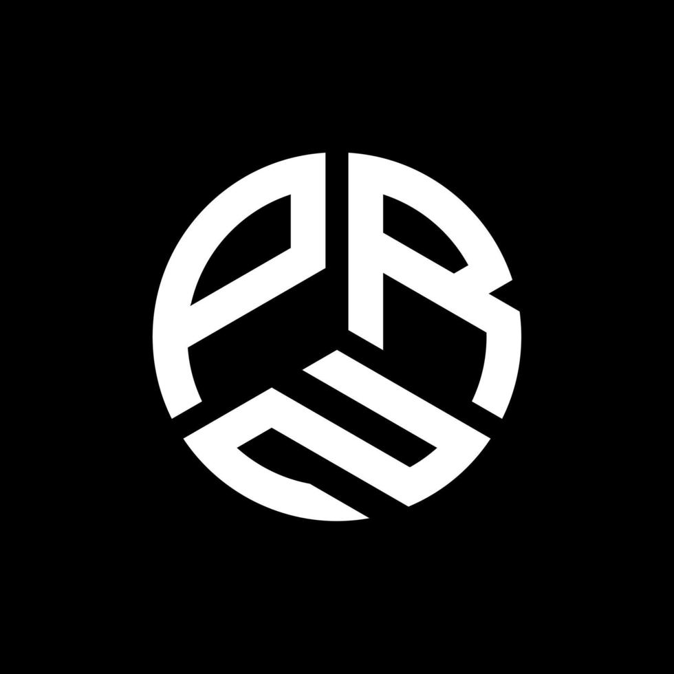 prn-Buchstaben-Logo-Design auf schwarzem Hintergrund. prn kreative Initialen schreiben Logo-Konzept. prn Briefgestaltung. vektor