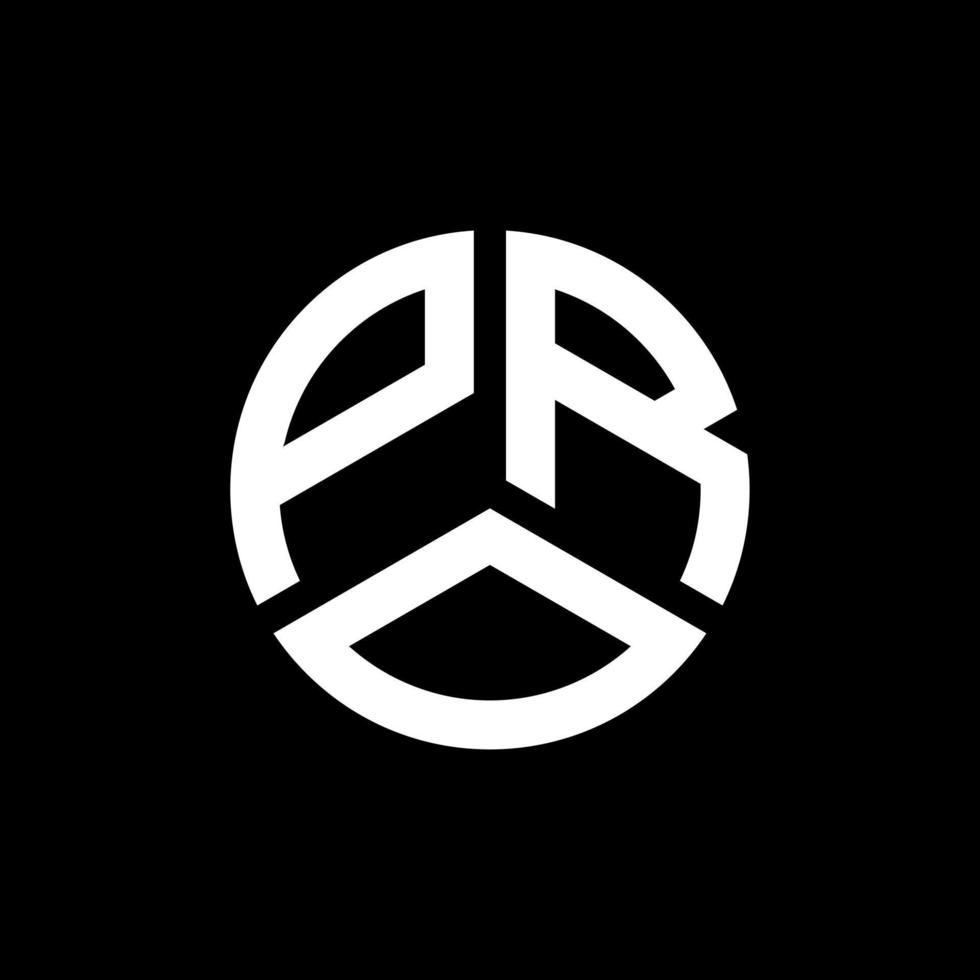 Pro-Brief-Logo-Design auf schwarzem Hintergrund. pro kreatives Initialen-Brief-Logo-Konzept. professionelle Briefgestaltung. vektor