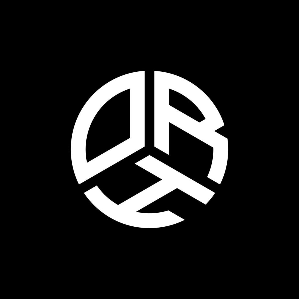 orh-Buchstaben-Logo-Design auf schwarzem Hintergrund. orh kreative Initialen schreiben Logo-Konzept. orh Briefgestaltung. vektor